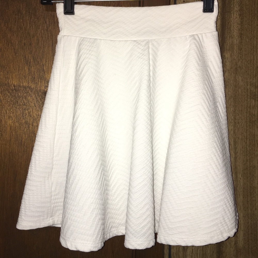 White skater skirt